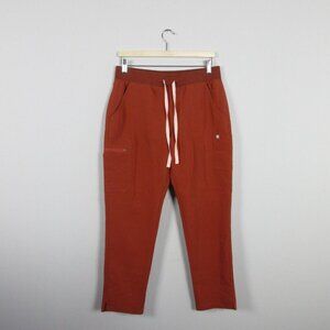 Figs Women’s Yola Skinny Jogger Scrub Pants Pull On Drawstring Orange Medium 378
